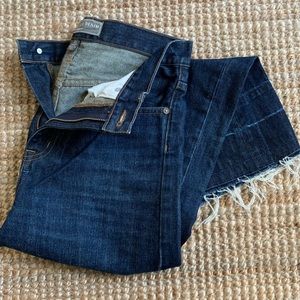 J CREW Point Sur Denim high rise wide leg cropped